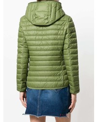 Женская оливковая куртка-пуховик от Save The Duck