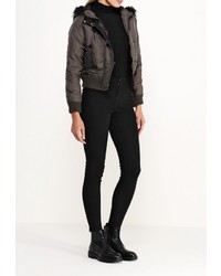 Женская оливковая куртка-пуховик от Lucid