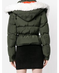 Женская оливковая куртка-пуховик от Dsquared2