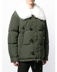 Мужская оливковая куртка-пуховик от DSQUARED2