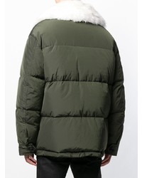 Мужская оливковая куртка-пуховик от DSQUARED2
