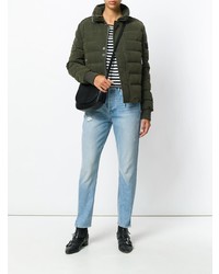 Женская оливковая куртка-пуховик от Saint Laurent