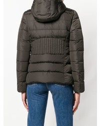 Женская оливковая куртка-пуховик от Moncler