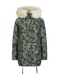 Женская оливковая куртка-пуховик от Topshop
