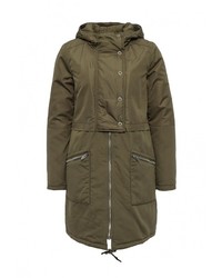 Женская оливковая куртка-пуховик от Vila