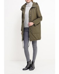 Женская оливковая куртка-пуховик от Vila