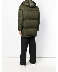 Мужская оливковая куртка-пуховик от MSGM