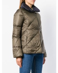 Женская оливковая куртка-пуховик от Fay