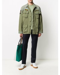 Мужская оливковая куртка-рубашка с вышивкой от Polo Ralph Lauren