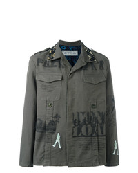 Мужская оливковая куртка-рубашка с принтом от Etro