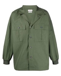 Мужская оливковая куртка-рубашка от Alexander McQueen