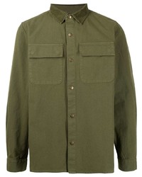 Мужская оливковая куртка-рубашка от Barbour