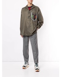 Мужская оливковая куртка-рубашка от Kolor