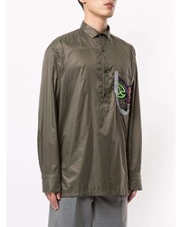 Мужская оливковая куртка-рубашка от Kolor