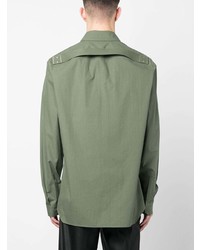 Мужская оливковая куртка-рубашка от Rick Owens