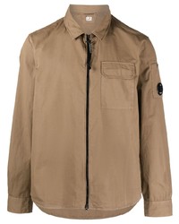 Мужская оливковая куртка-рубашка от C.P. Company