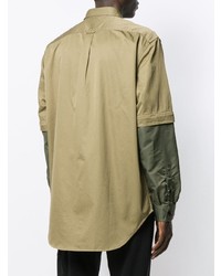 Мужская оливковая куртка-рубашка от Diesel