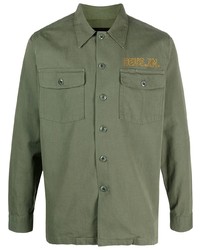 Мужская оливковая куртка-рубашка от Deus Ex Machina