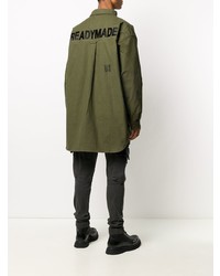 Мужская оливковая куртка-рубашка от Readymade