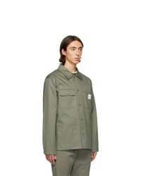 Мужская оливковая куртка-рубашка от A.P.C.
