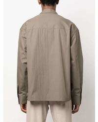 Мужская оливковая куртка-рубашка от Studio Nicholson