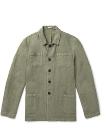 Мужская оливковая куртка-рубашка от Massimo Alba