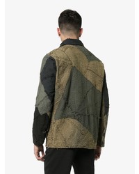 Мужская оливковая куртка-рубашка от By Walid