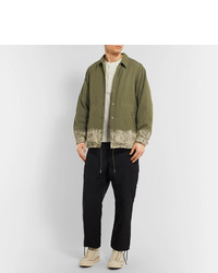 Мужская оливковая куртка-рубашка от VISVIM