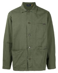 Мужская оливковая куртка-рубашка от Polo Ralph Lauren