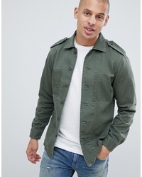 Мужская оливковая куртка-рубашка от Replay