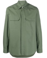 Мужская оливковая куртка-рубашка от Rick Owens
