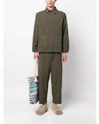 Мужская оливковая куртка-рубашка от Marané