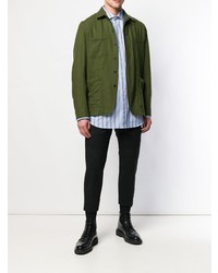Мужская оливковая куртка-рубашка от Haider Ackermann