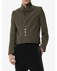 Мужская оливковая куртка-рубашка от Ann Demeulemeester