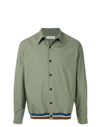 Мужская оливковая куртка-рубашка от TOMORROWLAND