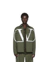 Мужская оливковая куртка-рубашка от Valentino