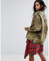 Женская оливковая куртка с камуфляжным принтом от Reclaimed Vintage