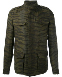 Мужская оливковая куртка с принтом от Etro