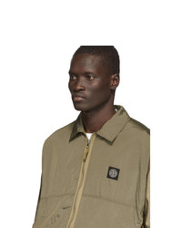 Оливковая куртка харрингтон от Stone Island