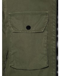 Оливковая куртка харрингтон от Stone Island