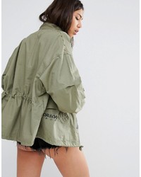 Женская оливковая куртка от Boohoo
