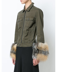 Женская оливковая куртка от Cinq à Sept