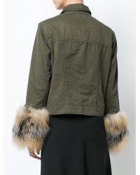 Женская оливковая куртка от Cinq à Sept