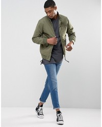 Мужская оливковая куртка от Jack and Jones