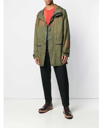Мужская оливковая легкая парка от PS Paul Smith
