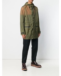 Мужская оливковая легкая парка от PS Paul Smith