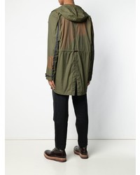 Мужская оливковая легкая парка от PS Paul Smith