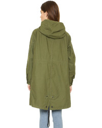 Женская оливковая легкая парка от Rag & Bone