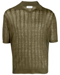 Мужская оливковая льняная футболка-поло от Ballantyne