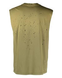 Мужская оливковая майка с принтом от Satisfy